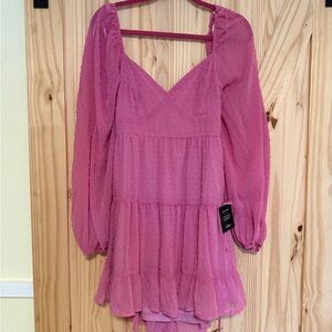 Lulu's Vibrant Pink Textured Dress